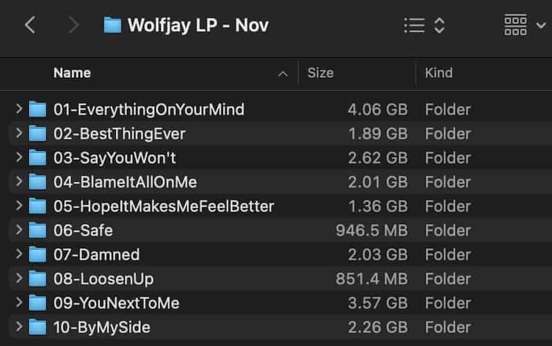 wolfjay LP tracklist